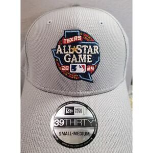 Texas Rangers Hat Cap 2024 All Star Game S/M Gray 39Thirty New Era